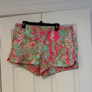 Lilly Pulitzer Pink Floral Print Shorts